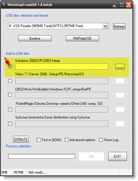 Как сделать загрузочную usb windows xp
